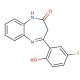 1,3-Dihydro-4-(5-fluoro-2-hydroxyphenyl)-2H-1,5-benzodiazepin-2-one 的分子结构, CAS编号: 351003-09-3 1,3-Dihydro-4-(5-fluoro-2-hydroxyphenyl)-2H-1,5-benzodiazepin-2-one (CAS 351003-09-3) - chemical structure image