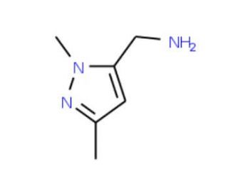 (1,3-Dimethyl-1H-pyrazole-5-yl)methanamine (CAS 499770-63-7) - chemical structure image