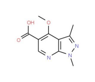 1,3-Dimethyl-4-methoxypyrazolo[3,4-b]pyridine-5-carboxylic acid - chemical structure image