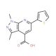 1,3-dimethyl-6-thien-2-yl-1H-pyrazolo[3,4-b]pyridine-4-carboxylic acid (CAS 893645-77-7) - chemical structure image
