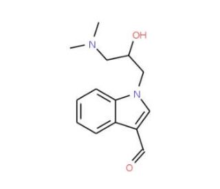 1-(3-Dimethylamino-2-hydroxy-propyl)-1H-indole-3-carbaldehyde - chemical structure image