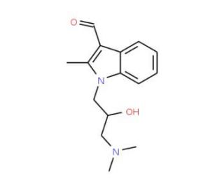 1-(3-Dimethylamino-2-hydroxy-propyl)-2-methyl-1H-indole-3-carbaldehyde - chemical structure image
