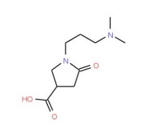 1-(3-Dimethylamino-propyl)-5-oxo-pyrrolidine-3-carboxylic acid - chemical structure image