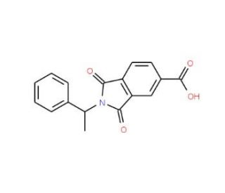 1,3-dioxo-2-(1-phenylethyl)isoindoline-5-carboxylic acid - chemical structure image
