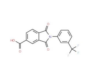 1,3-dioxo-2-[3-(trifluoromethyl)phenyl]isoindoline-5-carboxylic acid - chemical structure image