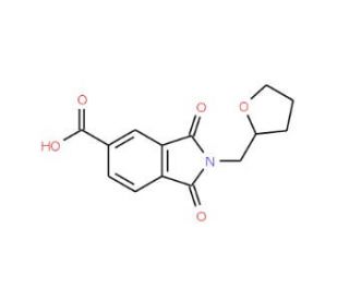 1,3-Dioxo-2-(tetrahydro-furan-2-ylmethyl)-2,3-dihydro-1H-isoindole-5-carboxylic acid (CAS 312498-19-4) - chemical structure i