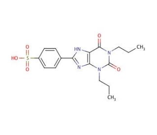 1,3-Dipropyl-8-p-sulfophenylxanthine (CAS 89073-57-4) - chemical structure image