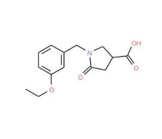 1-(3-Ethoxy-benzyl)-5-oxo-pyrrolidine-3-carboxylic acid - chemical structure image