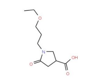 1-(3-Ethoxy-propyl)-5-oxo-pyrrolidine-3-carboxylic acid - chemical structure image