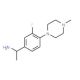 1-[3-fluoro-4-(4-methylpiperazin-1-yl)phenyl]ethan-1-amine - chemical structure image
