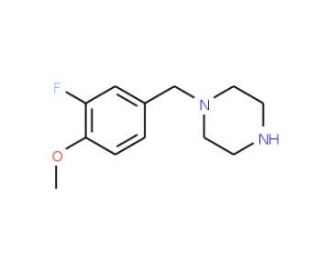 1-(3-fluoro-4-methoxybenzyl)piperazine (CAS 523980-18-9) - chemical structure image