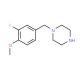 1-(3-fluoro-4-methoxybenzyl)piperazine (CAS 523980-18-9) - chemical structure image
