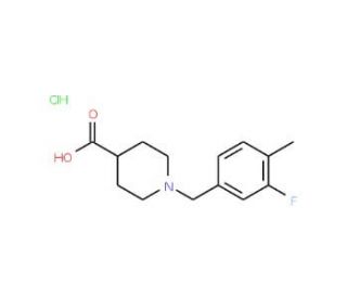 1-(3-Fluoro-4-methylbenzyl)piperidine-4-carboxylic acid hydrochloride - chemical structure image