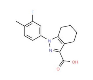 1-(3-fluoro-4-methylphenyl)-4,5,6,7-tetrahydro-1H-indazole-3-carboxylic acid - chemical structure image