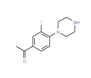 1-(3-fluoro-4-piperazin-1-ylphenyl)ethanone - chemical structure image