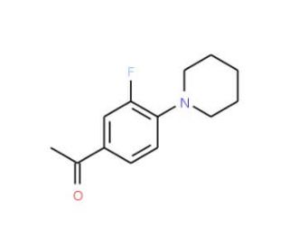 1-(3-fluoro-4-piperidin-1-ylphenyl)ethanone - chemical structure image