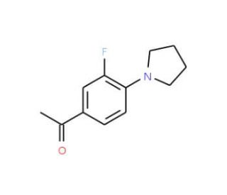 1-(3-fluoro-4-pyrrolidin-1-ylphenyl)ethanone - chemical structure image