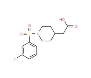 [1-(3-Fluoro-benzenesulfonyl)-piperidin-4-yl]-acetic acid - chemical structure image