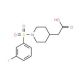 [1-(3-Fluoro-benzenesulfonyl)-piperidin-4-yl]-acetic acid - chemical structure image