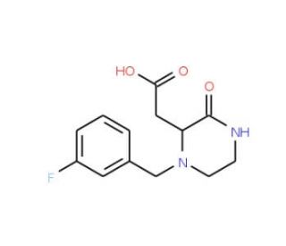 [1-(3-Fluoro-benzyl)-3-oxo-piperazin-2-yl]-acetic acid - chemical structure image