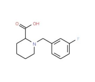 1-(3-Fluoro-benzyl)-piperidine-2-carboxylic acid (CAS 1031317-91-5) - chemical structure image