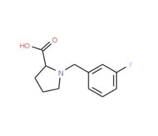 1-(3-Fluoro-benzyl)-pyrrolidine-2-carboxylic acid - chemical structure image