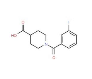 1-(3-Fluorobenzoyl)piperidine-4-carboxylic acid (CAS 436093-13-9) - chemical structure image