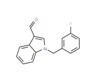 1-(3-Fluorobenzyl)-1H-indole-3-carbaldehyde - chemical structure image