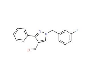 1-(3-Fluorobenzyl)-3-phenyl-1H-pyrazole-4-carbaldehyde - chemical structure image