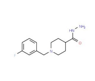 1-(3-Fluorobenzyl)-4-piperidinecarbohydrazide (CAS 453557-70-5) - chemical structure image