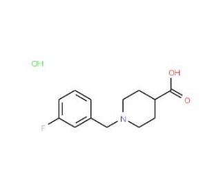 1-(3-Fluorobenzyl)-4-piperidinecarboxylic acid hydrochloride (CAS 451485-55-5) - chemical structure image