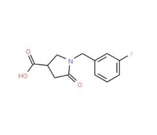 1-(3-Fluorobenzyl)-5-oxopyrrolidine-3-carboxylic acid - chemical structure image