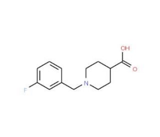 1-(3-fluorobenzyl)piperidine-4-carboxylic acid (CAS 783298-62-4) - chemical structure image