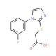 {[1-(3-fluorophenyl)-1H-imidazol-2-yl]thio}acetic acid - chemical structure image