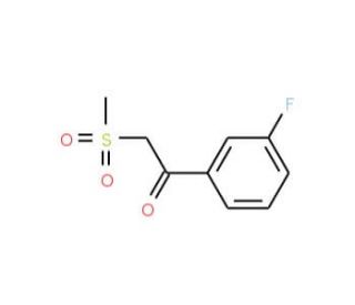1-(3-Fluorophenyl)-2-(methylsulphonyl)ethanone (CAS 82652-12-8) - chemical structure image