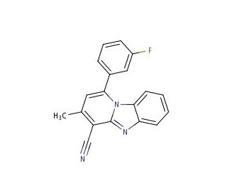 1-(3-fluorophenyl)-3-methylpyrido[1,2-a]benzimidazole-4-carbonitrile - chemical structure image