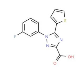 1-(3-fluorophenyl)-5-thien-2-yl-1H-1,2,4-triazole-3-carboxylic acid - chemical structure image