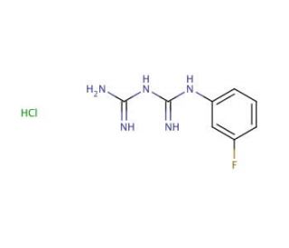1-(3-Fluorophenyl)biguanide hydrochloride (CAS 2267-49-4) - chemical structure image