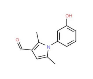 1-(3-Hydroxy-phenyl)-2,5-dimethyl-1H-pyrrole-3-carbaldehyde (CAS 878424-24-9) - chemical structure image