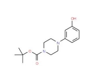 1-(3-Hydroxyphenyl)piperazine-4-carboxylic acid tert-butyl ester (CAS 198627-86-0) - chemical structure image