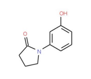 1-(3-hydroxyphenyl)pyrrolidin-2-one (CAS 58212-15-0) - chemical structure image