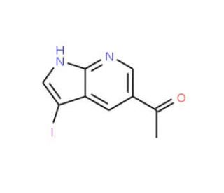 1-(3-Iodo-1H-pyrrolo[2,3-b]pyridin-5-yl)ethanone (CAS 1015609-03-6) - chemical structure image