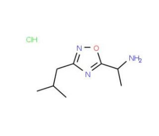 [1-(3-Isobutyl-1,2,4-oxadiazol-5-yl)ethyl]aminehydrochloride - chemical structure image