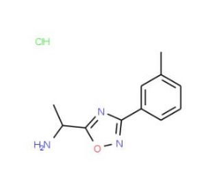1-(3-m-Tolyl-[1,2,4]oxadiazol-5-yl)-ethylaminehydrochloride - chemical structure image