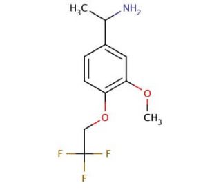 1-[3-methoxy-4-(2,2,2-trifluoroethoxy)phenyl]ethanamine (CAS 953750-89-5) - chemical structure image