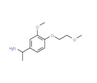 1-[3-methoxy-4-(2-methoxyethoxy)phenyl]ethan-1-amine - chemical structure image