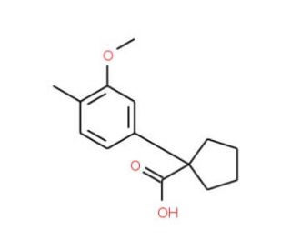 1-(3-methoxy-4-methylphenyl)cyclopentanecarboxylic acid - chemical structure image