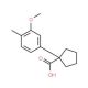 1-(3-methoxy-4-methylphenyl)cyclopentanecarboxylic acid - chemical structure image