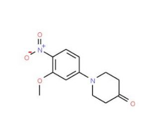 1-(3-Methoxy-4-nitrophenyl)tetrahydro-4(1H)-pyridinone - chemical structure image