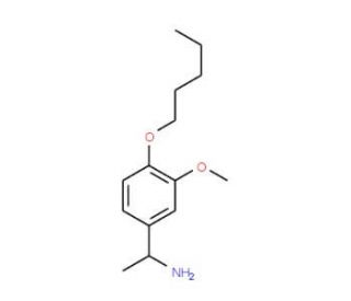 1-[3-methoxy-4-(pentyloxy)phenyl]ethan-1-amine - chemical structure image